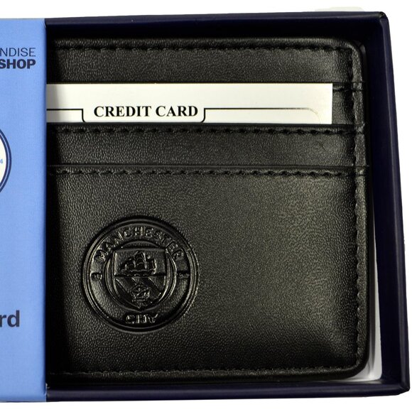Manchester City FC Official Black Credit Card Holder Wallet - Picture 3 of 5